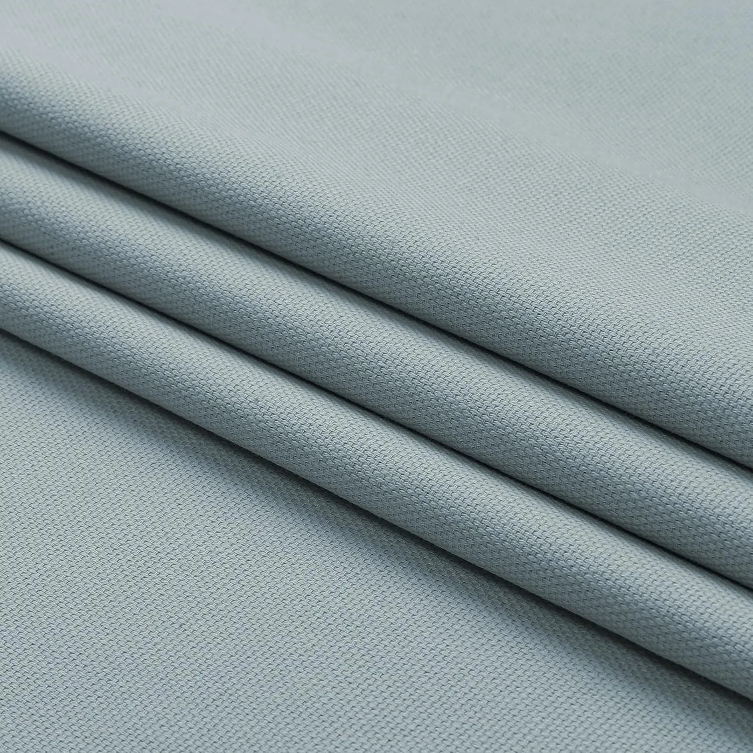 Central Park Cotton Linen Full Blackout Curtain Panels with Back Tab Rod Pocket Thermal Insulated Triple Weave Farmhouse Window Treatment Rustic Drapes for Bedroom with Liner, 50"x95"x2, Aqua Green