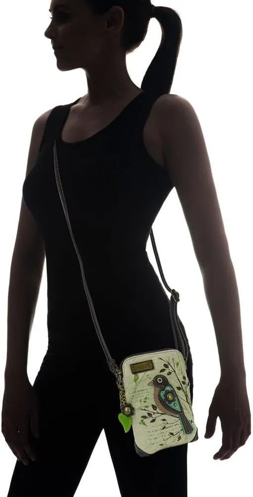 CHALA Canvas Crossbody Cell Phone Purse - Women Multicolor Handbag with Adjustable Strap