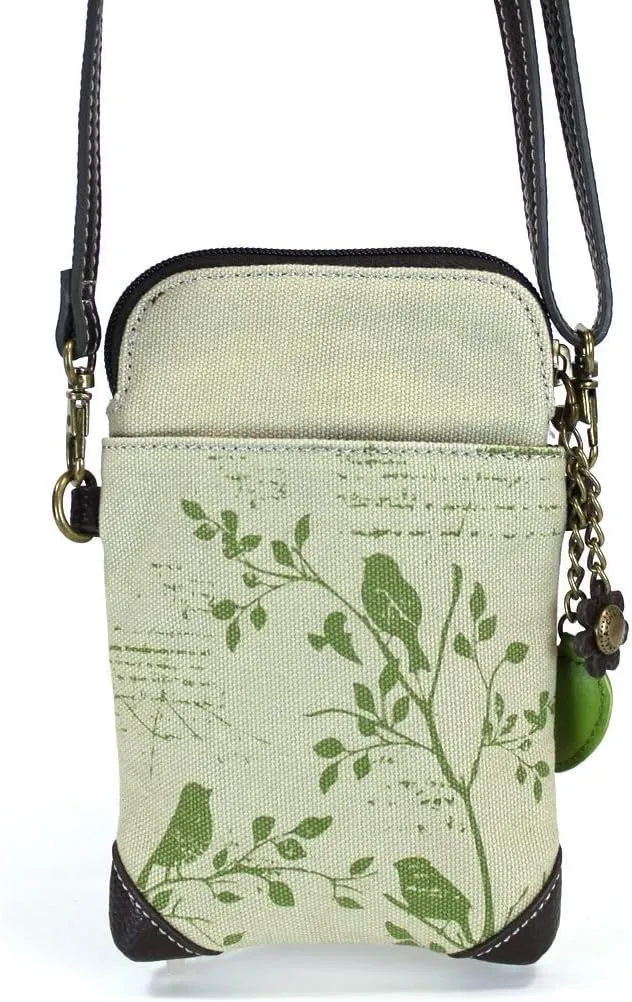 CHALA Canvas Crossbody Cell Phone Purse - Women Multicolor Handbag with Adjustable Strap