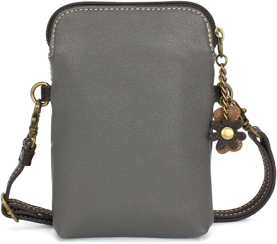 CHALA Cell Phone Crossbody Purse-Women PU Leather/Canvas Multicolor Handbag with Adjustable Strap