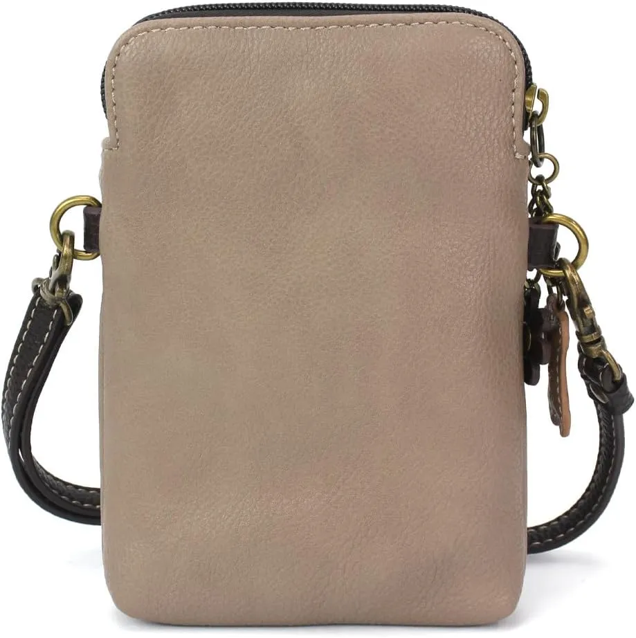 CHALA Cell Phone Crossbody Purse-Women PU Leather/Canvas Multicolor Handbag with Adjustable Strap