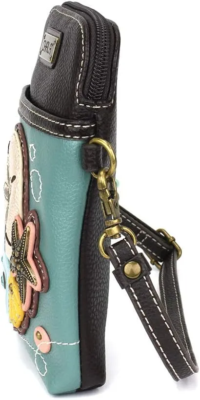 CHALA Cell Phone Crossbody Purse-Women PU Leather/Canvas Multicolor Handbag with Adjustable Strap
