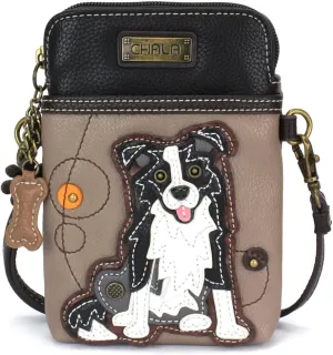 CHALA Cell Phone Crossbody Purse-Women PU Leather/Canvas Multicolor Handbag with Adjustable Strap