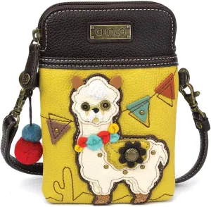 CHALA Cell Phone Crossbody Purse-Women PU Leather/Canvas Multicolor Handbag with Adjustable Strap