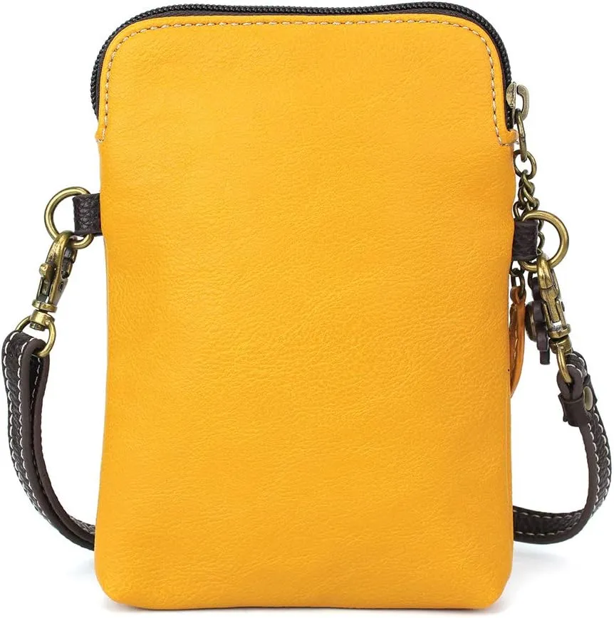 CHALA Cell Phone Crossbody Purse-Women PU Leather/Canvas Multicolor Handbag with Adjustable Strap