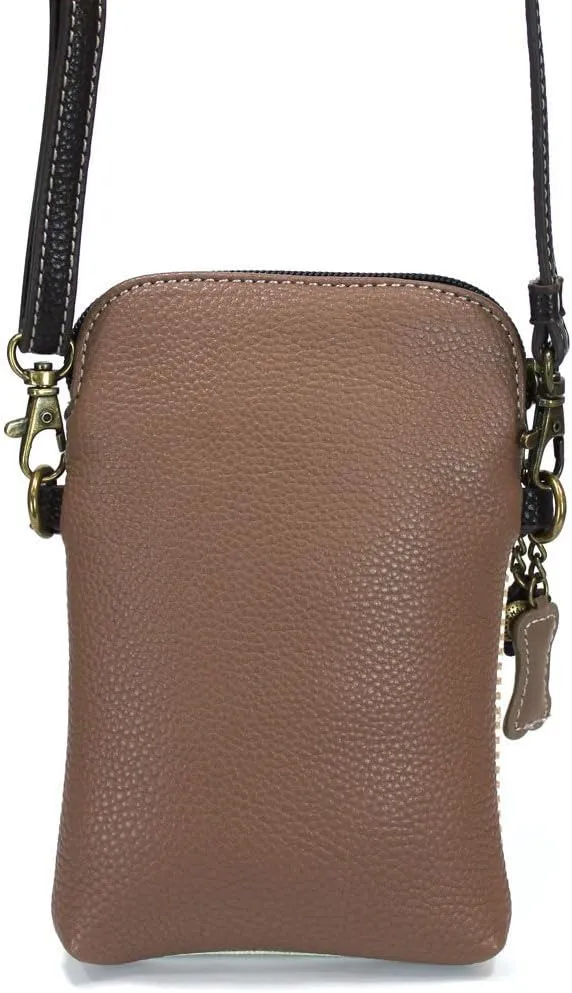 CHALA Cell Phone Crossbody Purse-Women PU Leather/Canvas Multicolor Handbag with Adjustable Strap
