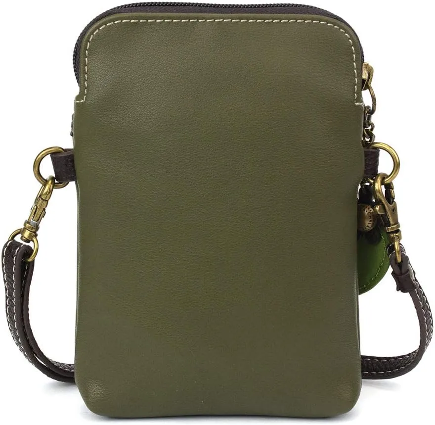 CHALA Cell Phone Crossbody Purse-Women PU Leather/Canvas Multicolor Handbag with Adjustable Strap