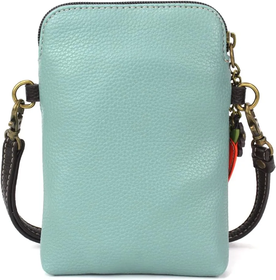 CHALA Cell Phone Crossbody Purse-Women PU Leather/Canvas Multicolor Handbag with Adjustable Strap
