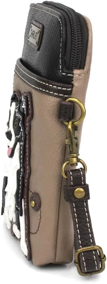 CHALA Cell Phone Crossbody Purse-Women PU Leather/Canvas Multicolor Handbag with Adjustable Strap
