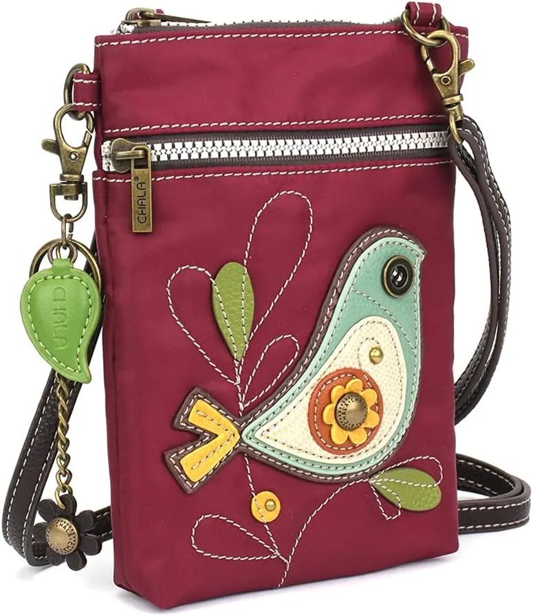CHALA Crossbody RFID Cell Phone Purse - Women Nylon/Faux Leather Multicolor Handbag with Adjustable Strap Venture