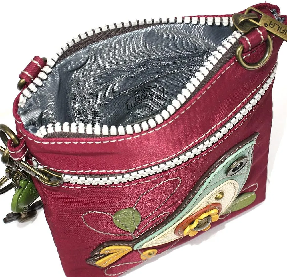 CHALA Crossbody RFID Cell Phone Purse - Women Nylon/Faux Leather Multicolor Handbag with Adjustable Strap Venture