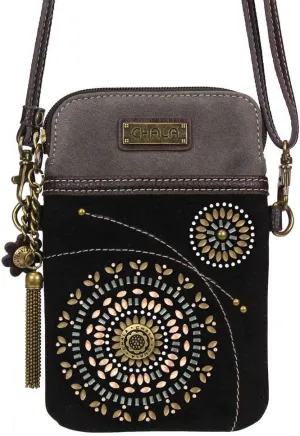 CHALA Dazzled Cell Phone Crossbody Purse-Women PU Leather Multicolor Handbag with Adjustable Strap