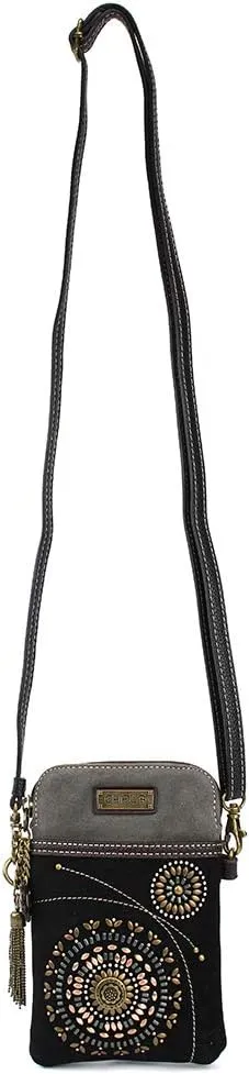 CHALA Dazzled Cell Phone Crossbody Purse-Women PU Leather Multicolor Handbag with Adjustable Strap