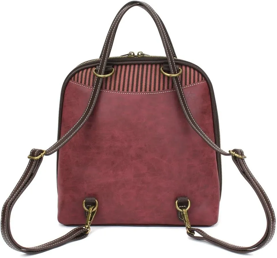 Chala Group Chala Handbags Paw Print Convertible Backpack Purse Dog Lover, 10.5'' x 10.5'' x 4''