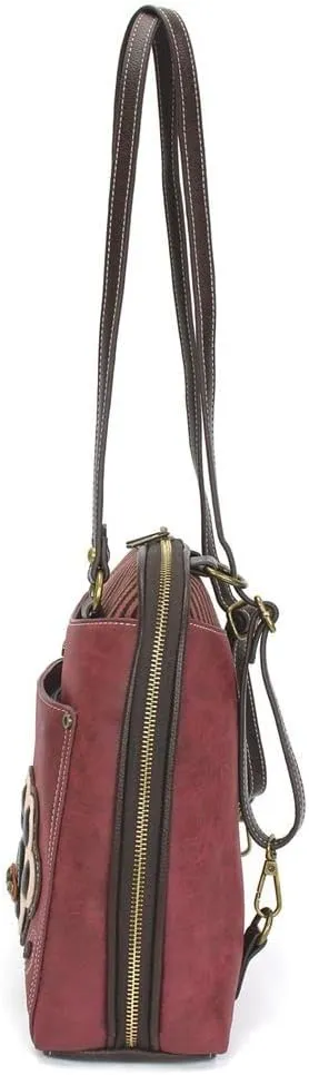 Chala Group Chala Handbags Paw Print Convertible Backpack Purse Dog Lover, 10.5'' x 10.5'' x 4''