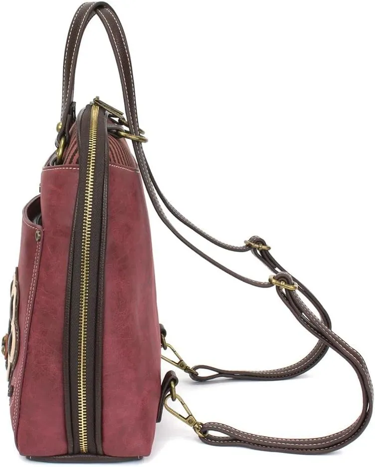 Chala Group Chala Handbags Paw Print Convertible Backpack Purse Dog Lover, 10.5'' x 10.5'' x 4''