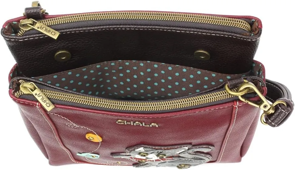 CHALA Merry Messenger RFID Protected Women Faux Leather Shoulder Purse with Adjustable Crossbody Strap