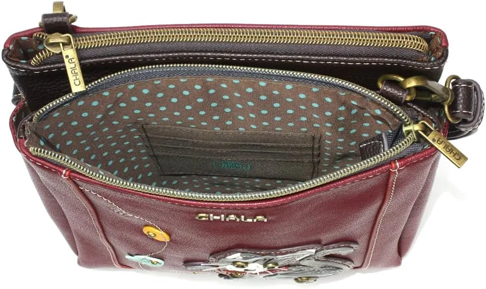 CHALA Merry Messenger RFID Protected Women Faux Leather Shoulder Purse with Adjustable Crossbody Strap