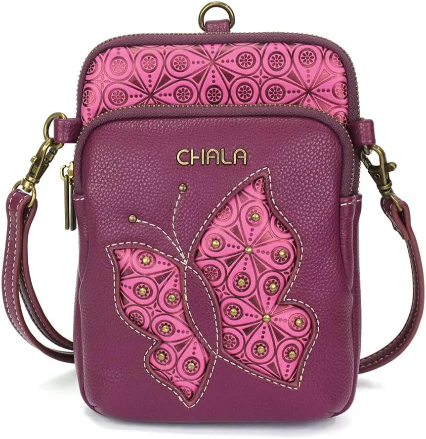 CHALA UNI Cellphone Xbody - Womens RFID Protected Faux Leather Crossbody Bag with Adjustable Strap