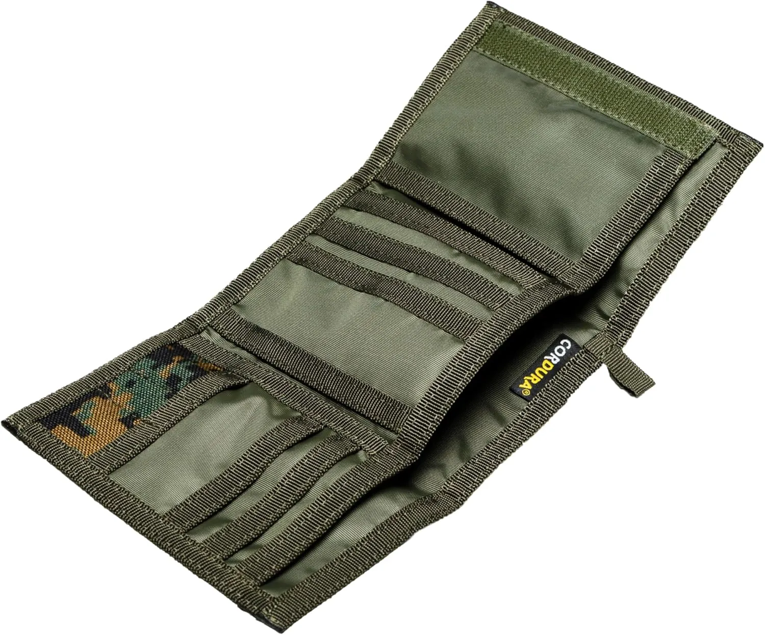 Chameleon Trifold Mens Nylon Wallet-Military Tactical Men Wallets- ID Card Holder - Canvas Thin Front Pocket Travel Wallet-Coin Zipper Pocket