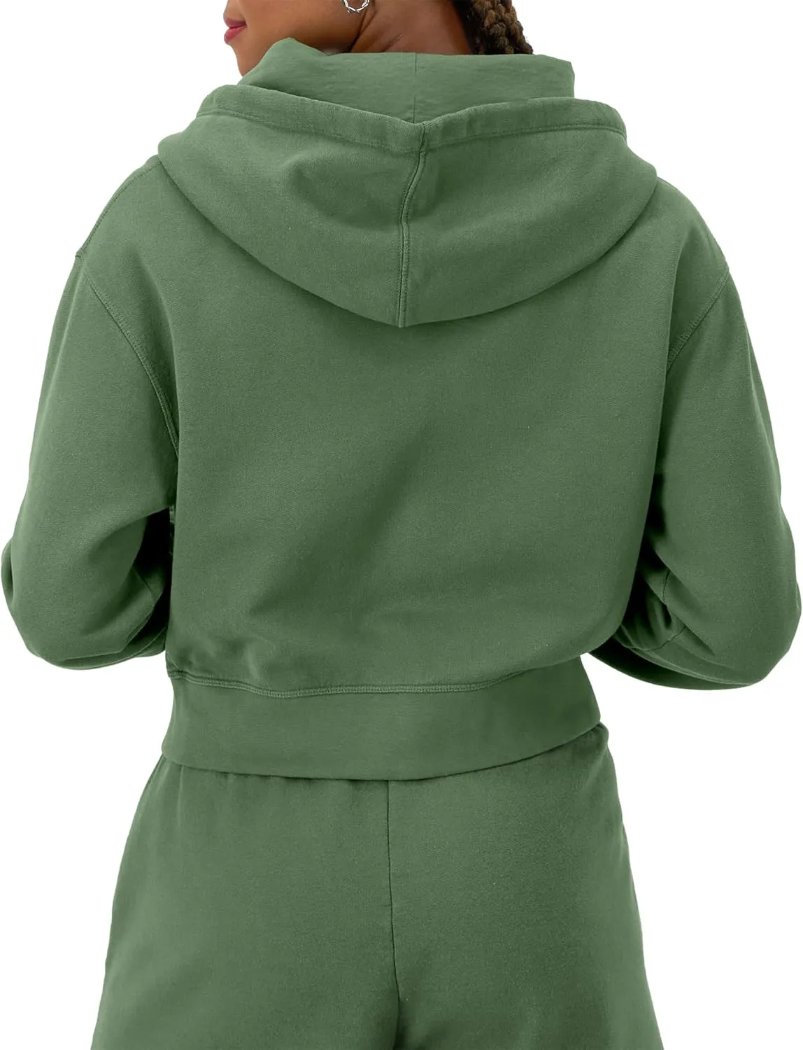 Champion Women's Sweatshirt, Vintage Wash Hoodie, Zip-Up Hoodie with Vintage Wash For Women