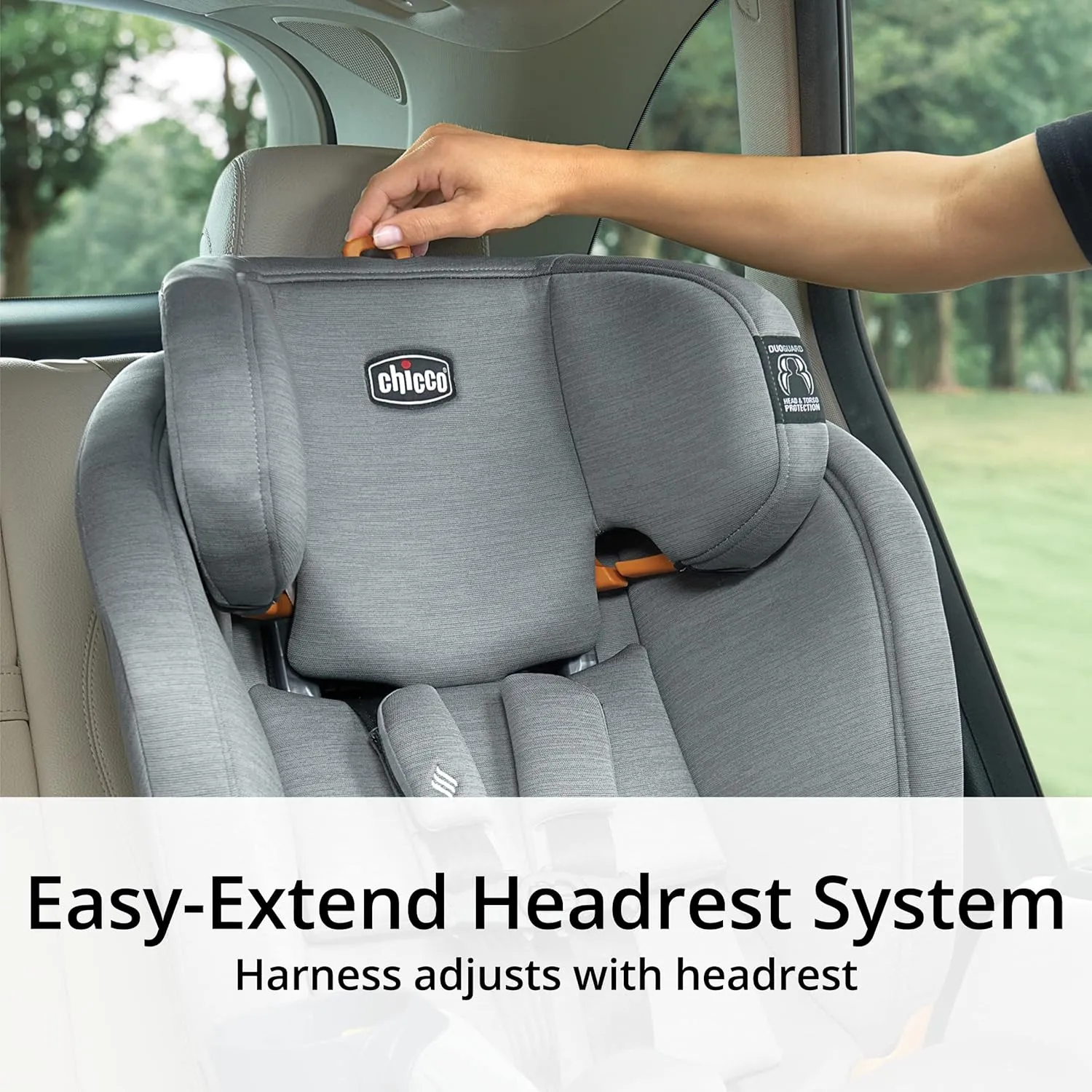 Chicco OneFit ClearTex All-in-One Car Seat, Slim Design, Rear-Facing Seat for Infants 5-40 lbs., Forward-Facing 25-65 lbs., Booster 40-100 lbs., Convertible Car Seat | Obsidian/Black
