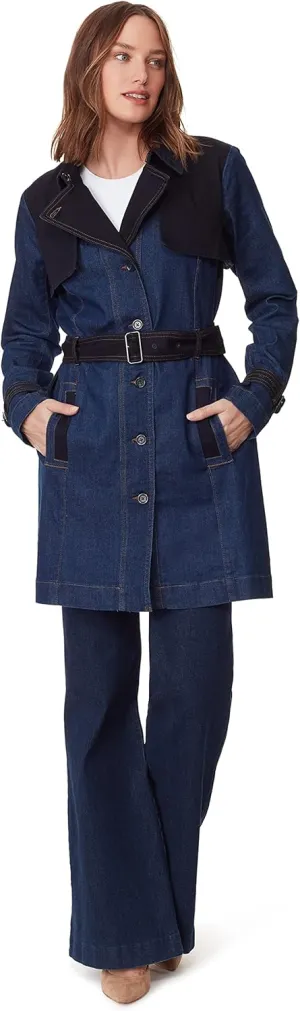 Christian Siriano x Gloria Vanderbilt Collab Women's Storm Shield Demin Trench