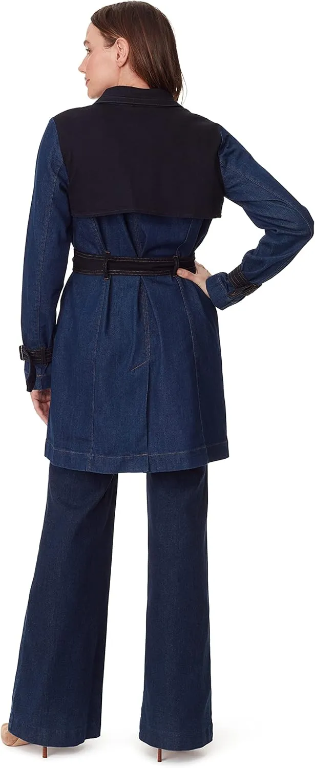 Christian Siriano x Gloria Vanderbilt Collab Women's Storm Shield Demin Trench
