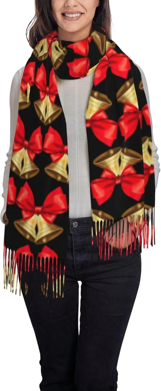 Christmas Holiday Exquisite Cashmere Tassel Scarf And Shawl Wraps Lightweight Fashion Scarf Presents For Ladies