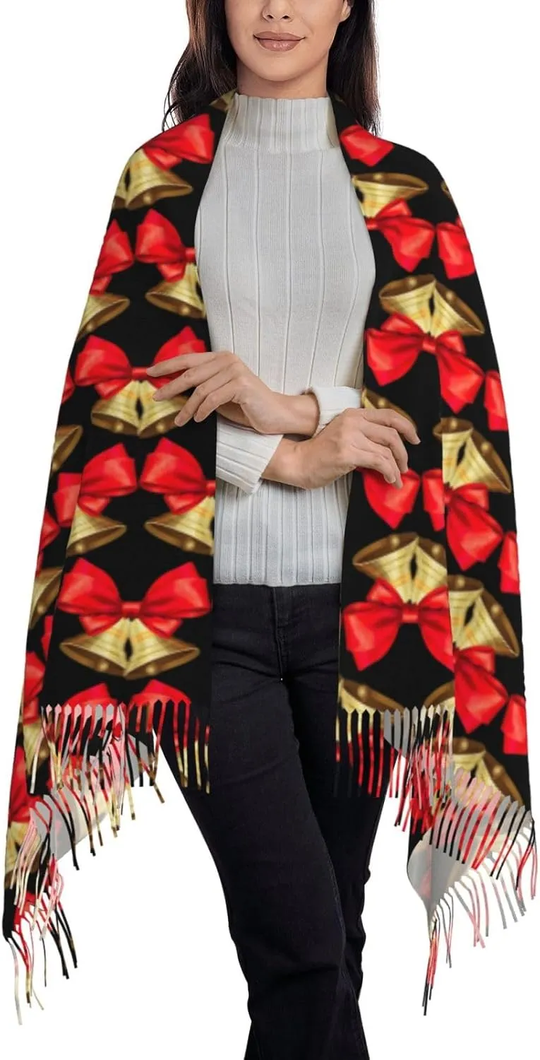 Christmas Holiday Exquisite Cashmere Tassel Scarf And Shawl Wraps Lightweight Fashion Scarf Presents For Ladies