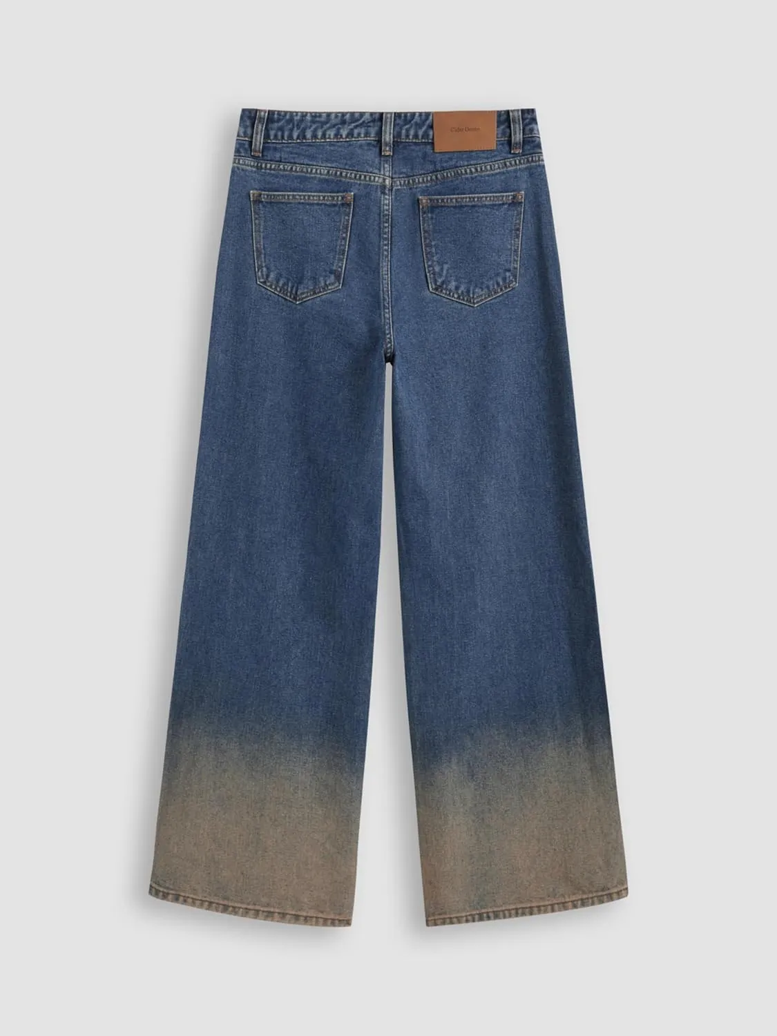 CIDER Women’s Baggy Jeans Wide Straight Leg High Waisted Color Block Casual Y2k Denim Pants with Pockets
