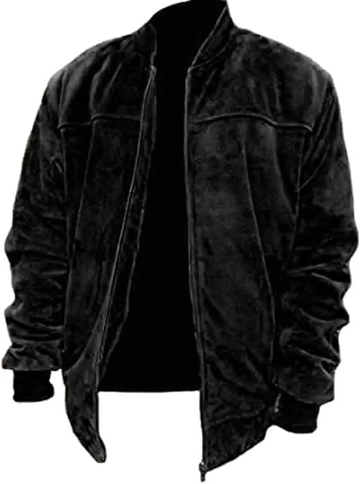 Classyak Men's Fashion SLIMFIT Suede Real Leather Bomber Jacket