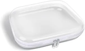 Clear Hard Shell Zipper Case,3PCS Transparent Clear Zipper Pouches,Hard Side Plastic Case Set,Portable Travel Storage Organizer Bins