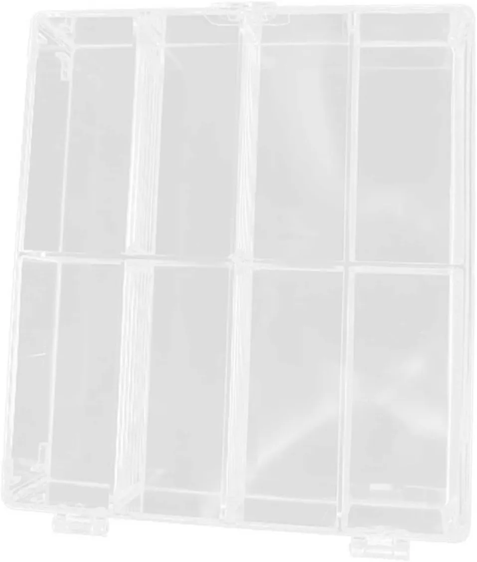 Clear Multi-Compartment Display Case for Mini Model Cars Organizer Box Door for Collectibles Handicrafts and Rock Storage No Assembly Required