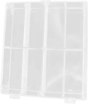 Clear Multi-Compartment Display Case for Mini Model Cars Organizer Box Door for Collectibles Handicrafts and Rock Storage No Assembly Required
