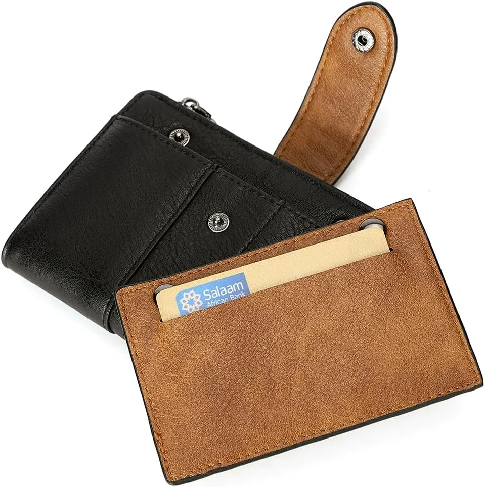 CLUCI Small Wallet for Women Leather Slim Womens Wallet Bifold Multi Card Holder Organizer Designer with Removable ID Window