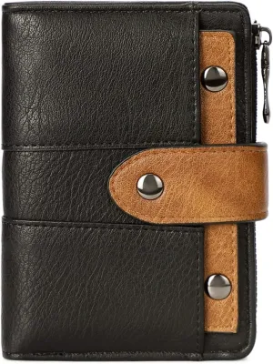 CLUCI Small Wallet for Women Leather Slim Womens Wallet Bifold Multi Card Holder Organizer Designer with Removable ID Window