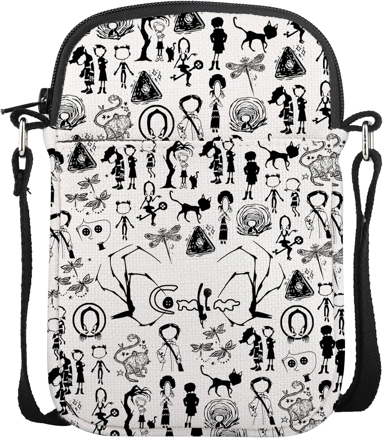 CMNIM Cora Movie Crossbody Bag Horror Film Merch Cartoon Ghoost Mother Shoulder Purse for The S Door Fans Gifts