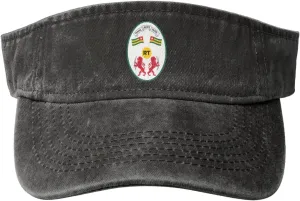 Coat of Arms Togo Washed Denim Visor Hat for Men & Women, Adjustable Sun Cap with UV Protection