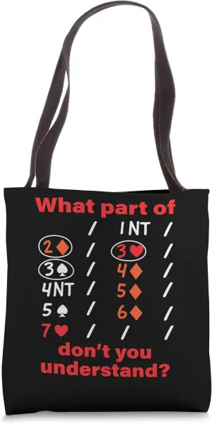 Contract Bridge - Advanced Bids - Duplicate Card Game Alerts Tote Bag
