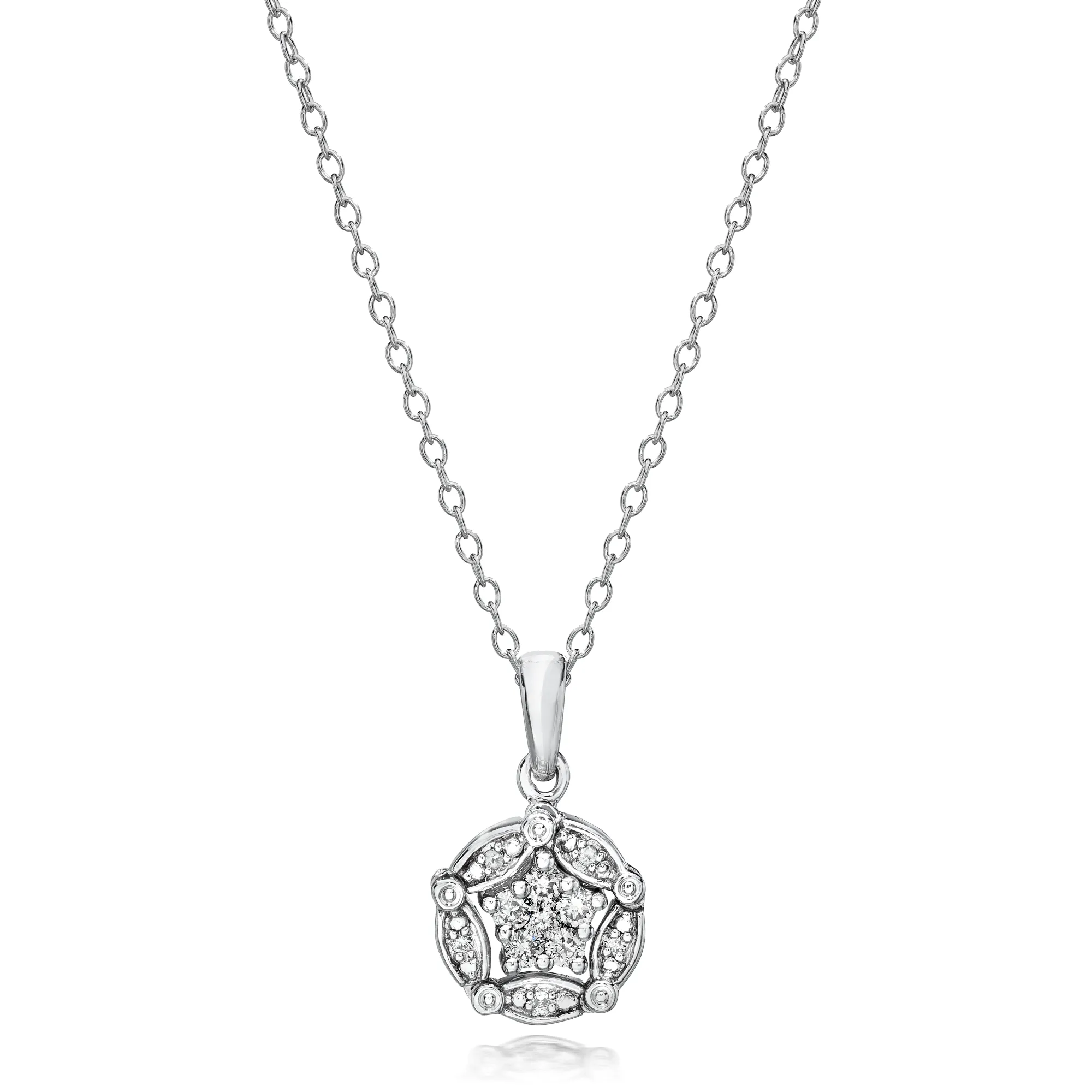 Convertible Diamond Necklace set in 925 Silver