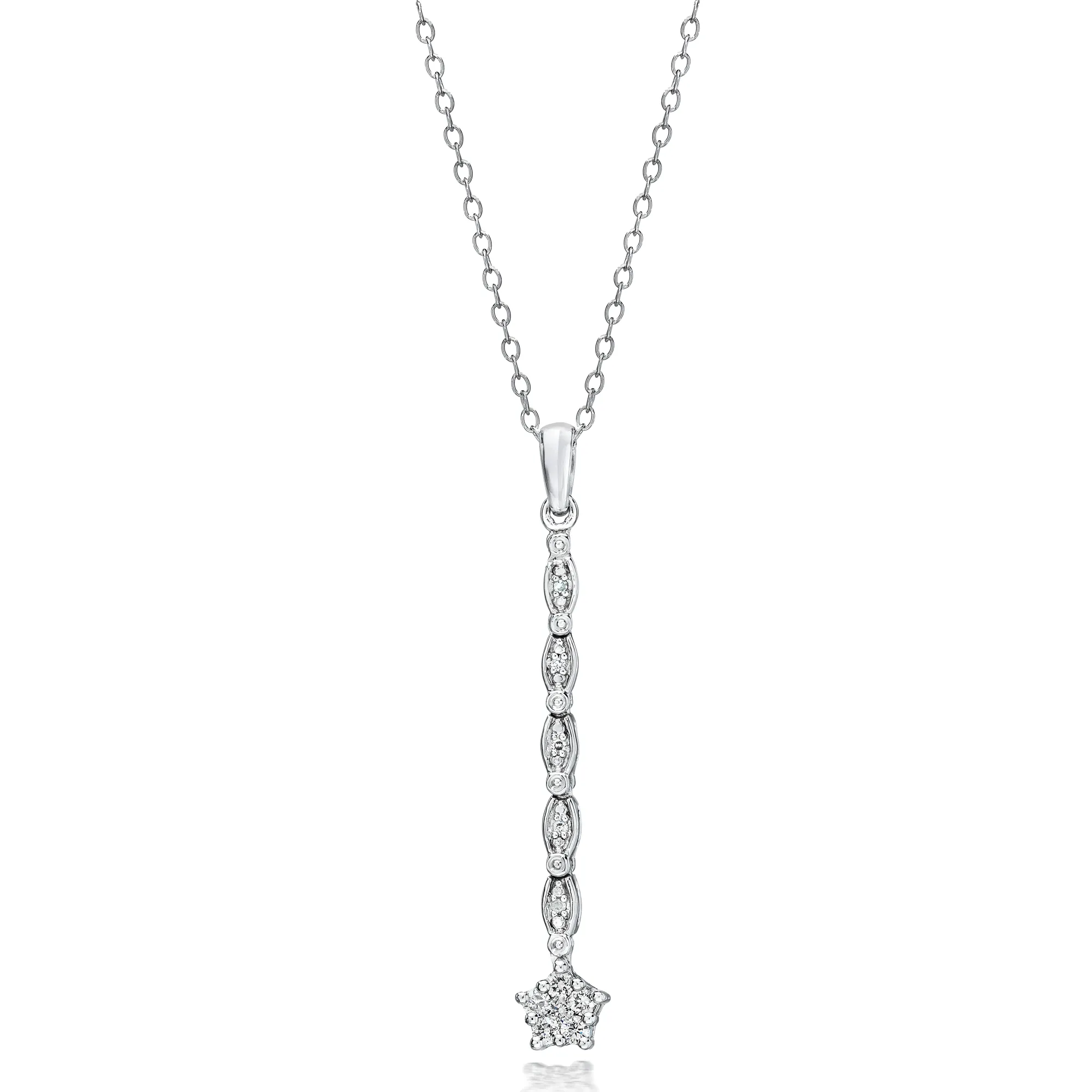 Convertible Diamond Necklace set in 925 Silver