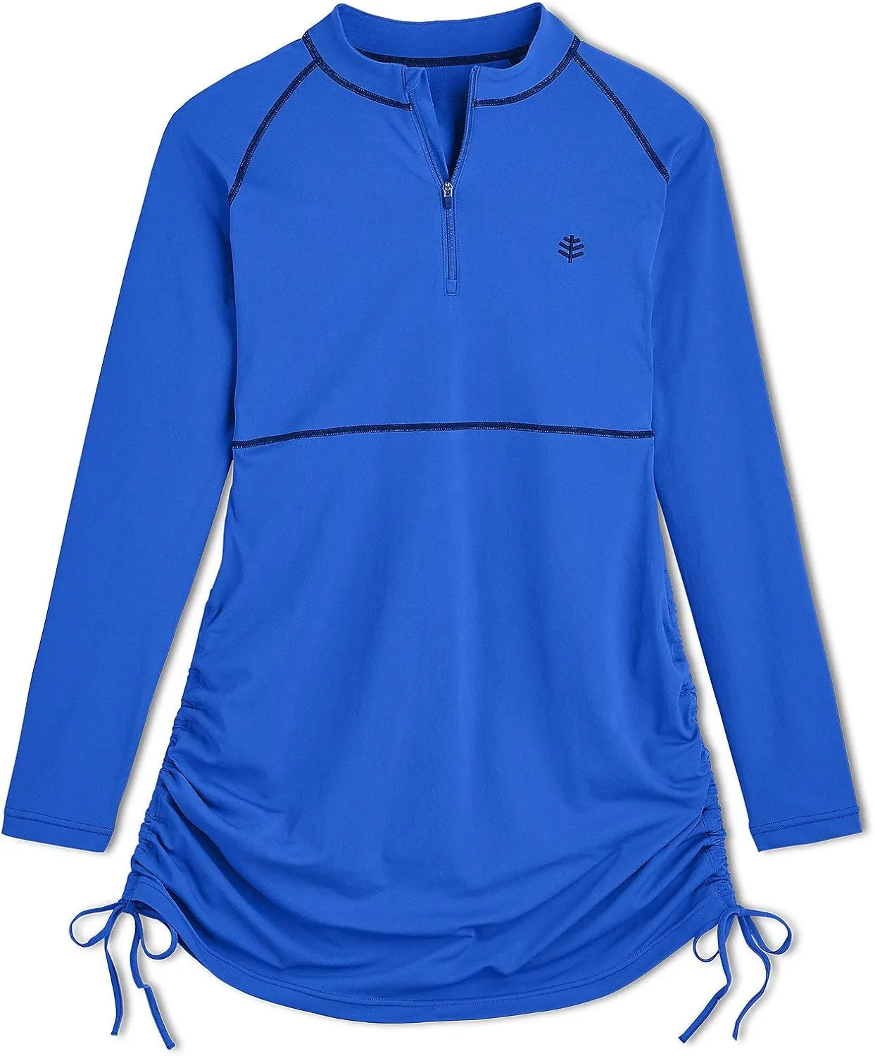 Coolibar UPF 50  Women's Lawai Ruche Swim Shirt - Sun Protective