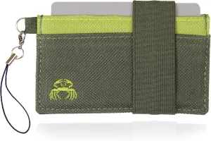 Crabby Wallet - Thin Minimalist Front Pocket Wallet - Credit Card Holder - Small Travel Wallets - Compact Wallets For Men and Women - Carry Cards, Cash, Phone, Keys- Secure Canvas Wallet - Scipio