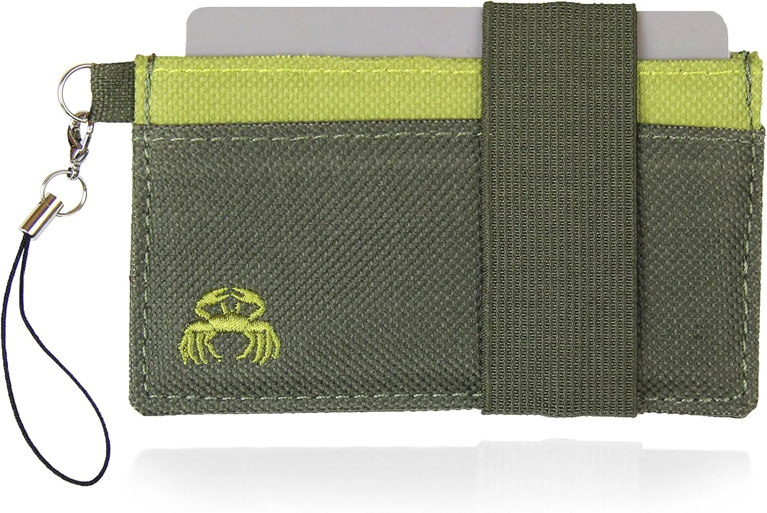 Crabby Wallet - Thin Minimalist Front Pocket Wallet - Credit Card Holder - Small Travel Wallets - Compact Wallets For Men and Women - Carry Cards, Cash, Phone, Keys- Secure Canvas Wallet - Scipio