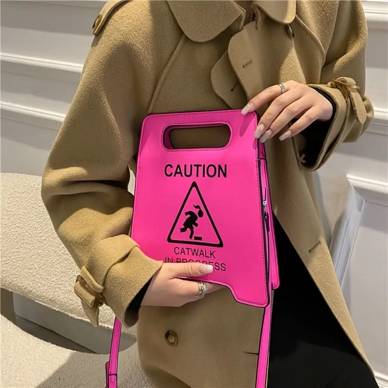 Creative Stop Sign Crossbody Bag – Faux Leather Novelty Messenger Bag for Women