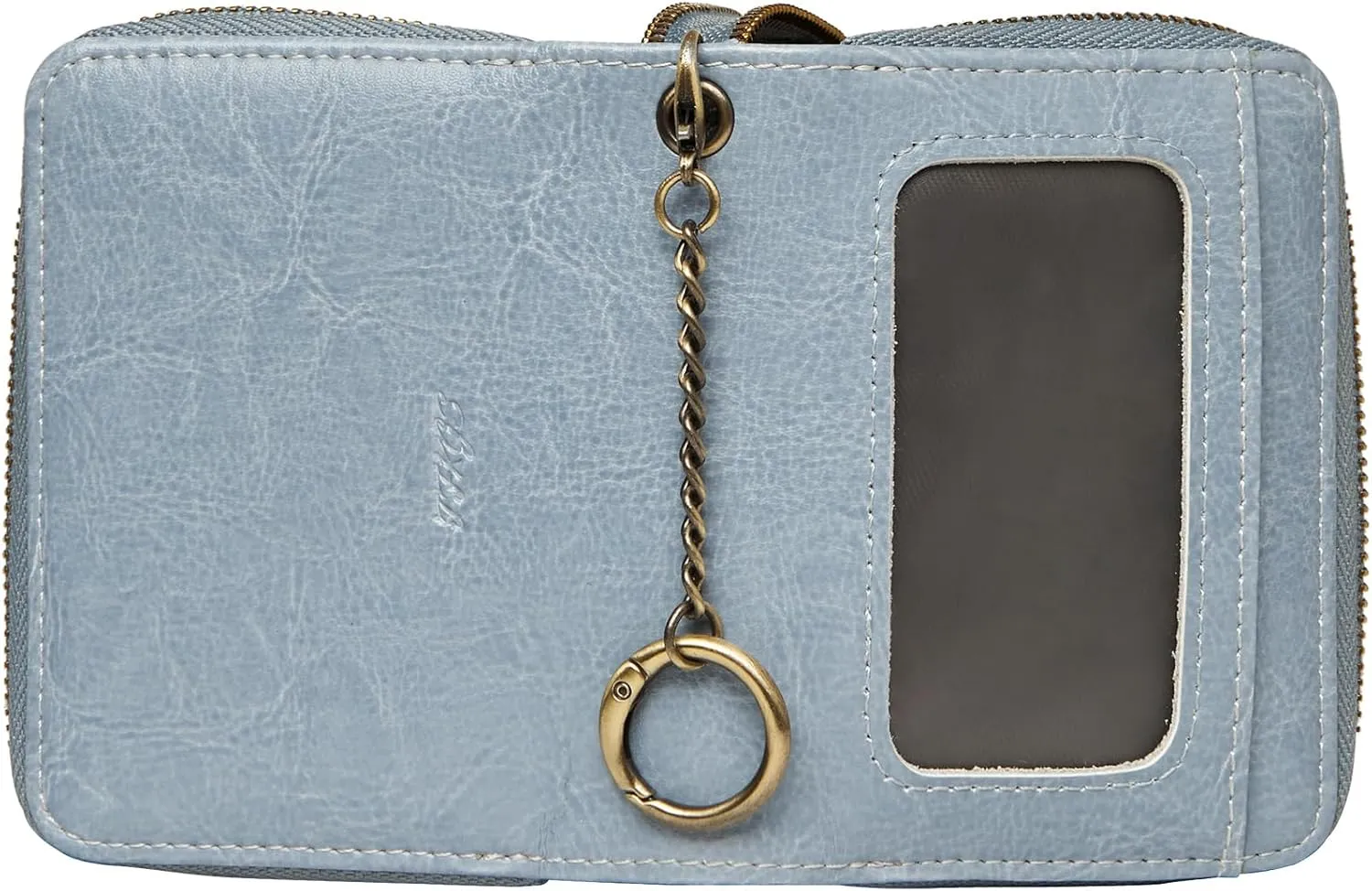 Credit Card Holder for Women RFID Wallet Women Small Leather Womens Wallet with Accordion Zipper Blocking Keychain Card Wallets woman gifts for women Blue