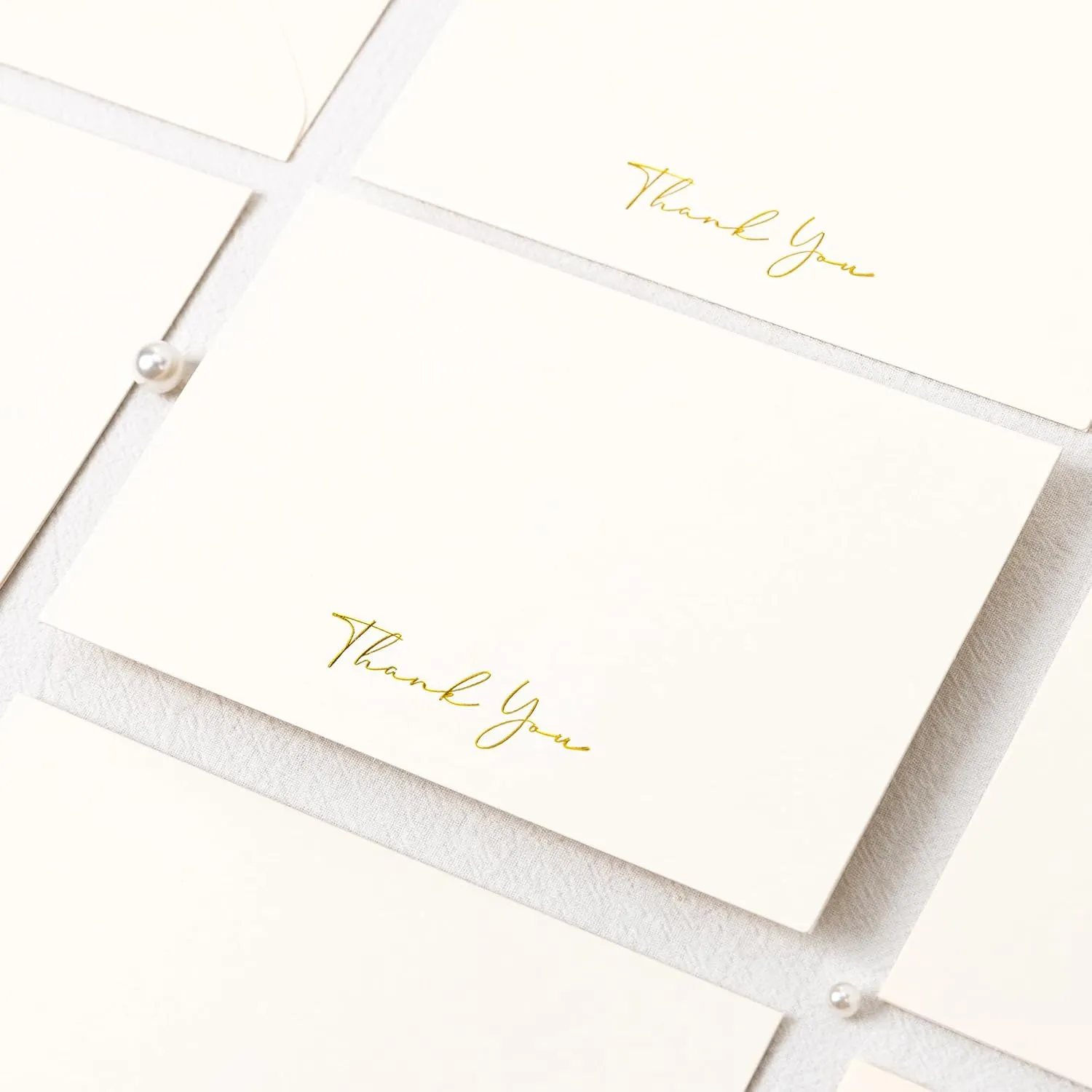 Crisky 50 Pack Thank You Greeting Cards With Envelope Printable Ivory Thank You Cards for Wedding/Bridal Shower/Baby Shower/Business/Graduation
