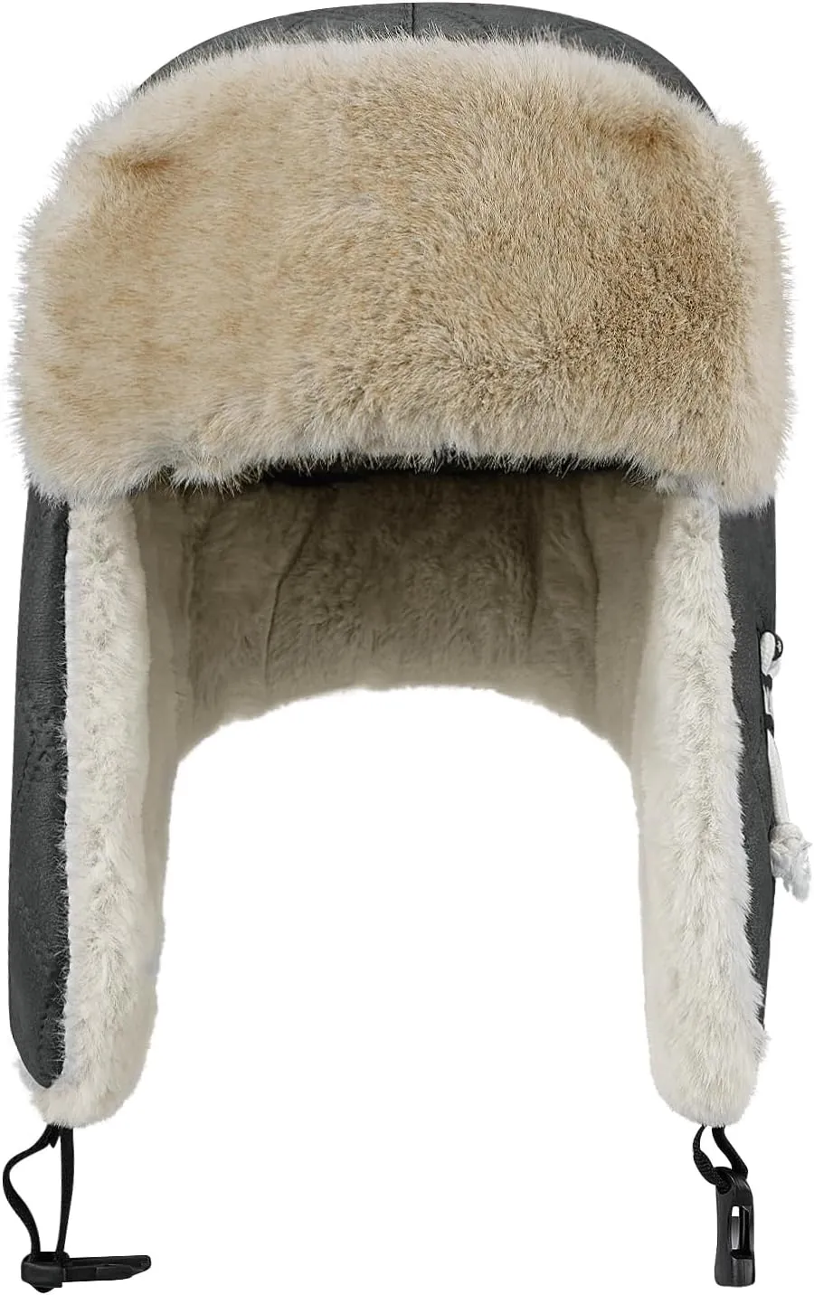 Croogo Trapper Hat Winter Hats for Men Trooper Russian Warm Hat with Ear Flaps Women Ushanka Fur Hat Windproof Ski Hat