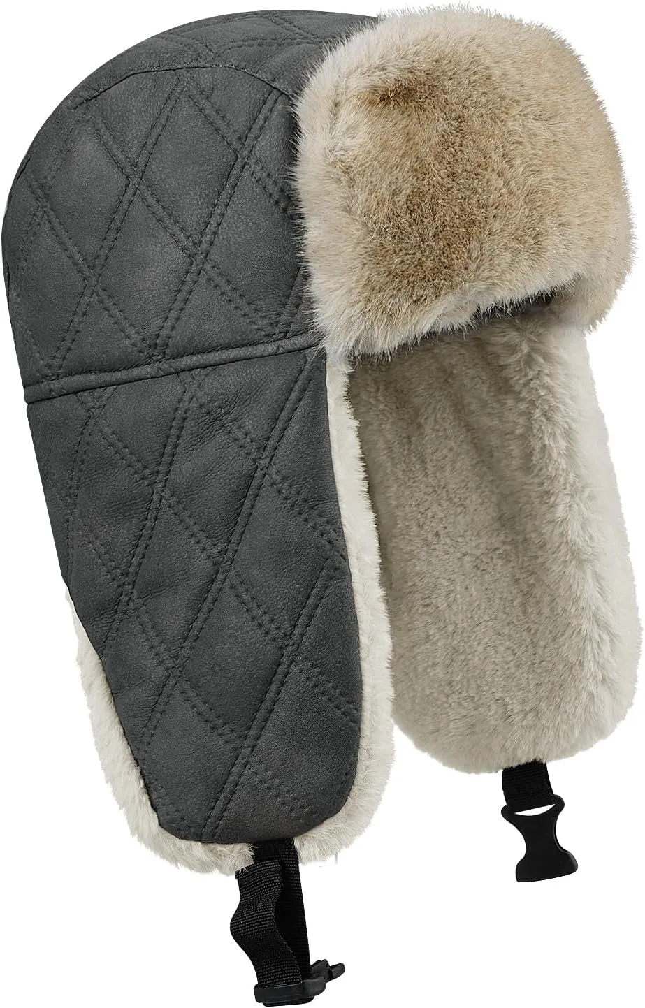 Croogo Trapper Hat Winter Hats for Men Trooper Russian Warm Hat with Ear Flaps Women Ushanka Fur Hat Windproof Ski Hat